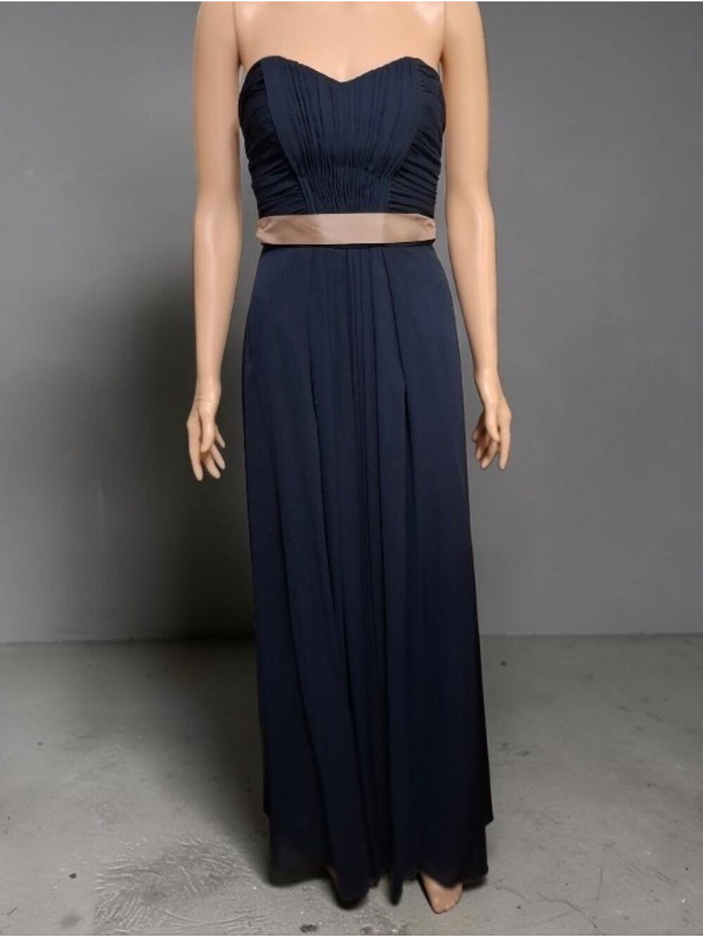 WTOO Navy blue strapless DRESS Prom, bridesmaid, wedding, mother of the bride